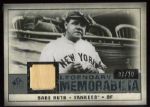 2008 UD SP Legendary Memorabilia Babe Ruth Game Used Bat Card