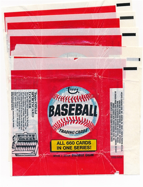 BB 74T (5) Wax Pack Wrappers