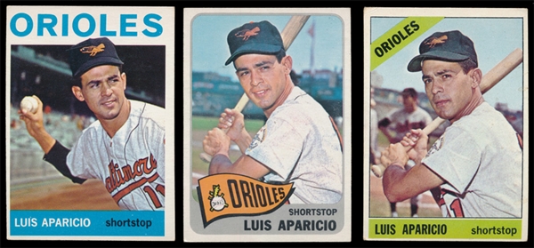 BB (3) 60’s Topps Luis Aparico Cards