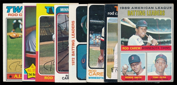 BB (8) 70’s Topps Rod Carew Cards