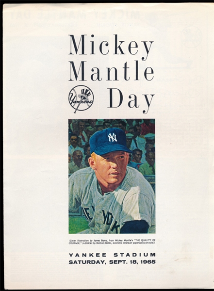BB 65 Mickey Mantle Day Program