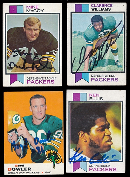 FB (4) Green Bay Packers Auto Cards
