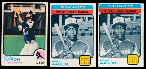 BB 73T (3) Hank Aaron Cards