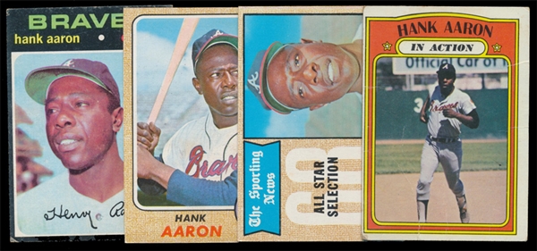 BB (4) Hank Aaron Cards