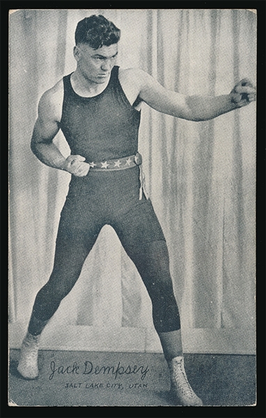 BOX 1921 Jack Dempsey Exhibit Postcard