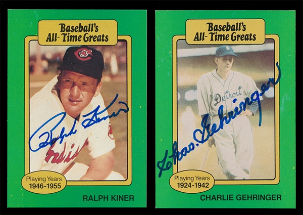 BB (2) Hall of Fame Autographed Cards