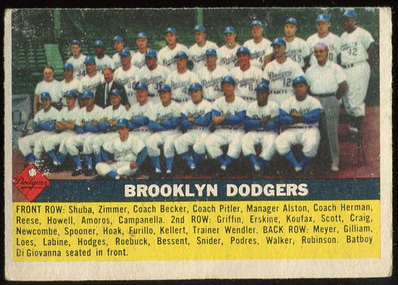 56T #166 Brooklyn Dodgers