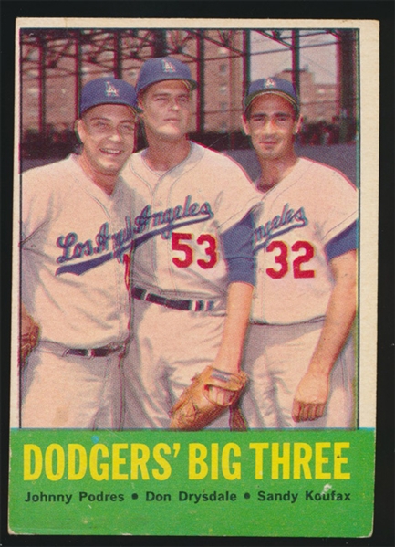 BB 63T #412 Dodgers’ Big Three