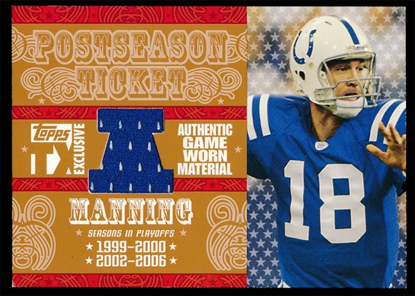 FB Peyton Manning Jersey Card