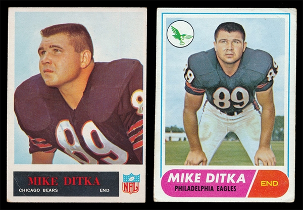 FB (2) Mike Ditka Cards