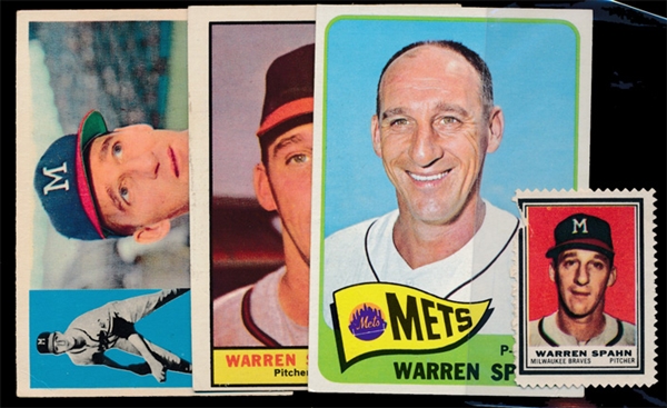 BB (4) Warren Spahn Cards