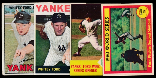 BB (4) Whitey Ford Topps Cards