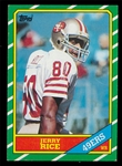FB 86T #161 Jerry Rice Rookie