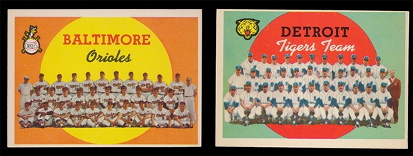 BB 59T Orioles & Tigers Team Cards