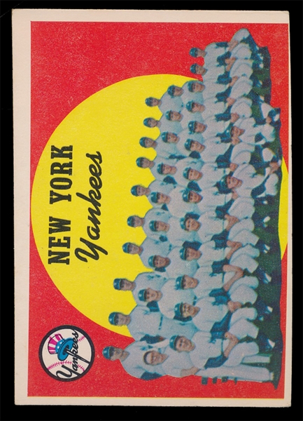 BB 59T #510 Yankees Team Card