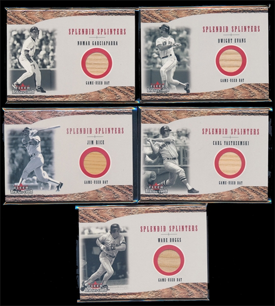 BB 01F (5) Red Sox 100th Bat Cards