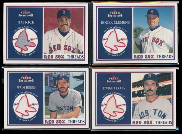 BB 01F (4) Red Sox 100th Jersey Insert Cards