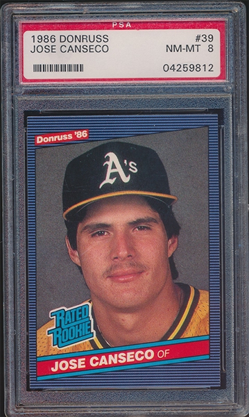 BB 86D #39 Jose Canseco PSA 8