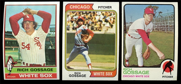 BB (3) Rich Gossage Cards w/Rookie