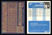 BB (2) Don Mattingly Rookies
