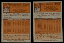 BK 78/9T (2) #110 Kareem Abdul-Jabbar