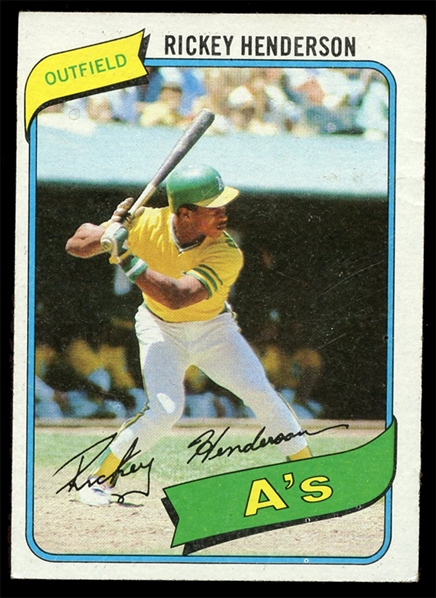 BB 80T #482 Rickey Henderson Rookie