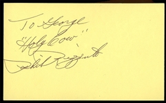 BB Phil Rizzuto Autographed Index Card