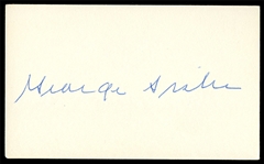 BB George Sisler autographed Index Card