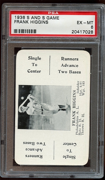 BB 36SS Frank Higgins PSA 6