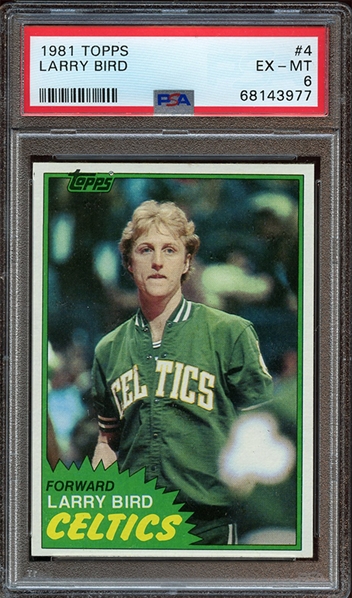 BK 81T #4 Larry Bird PSA 6